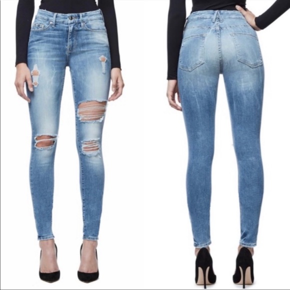 Good American Denim - Good American Good Legs Ripped Skinny Jeans Distressed Size 2 / 26